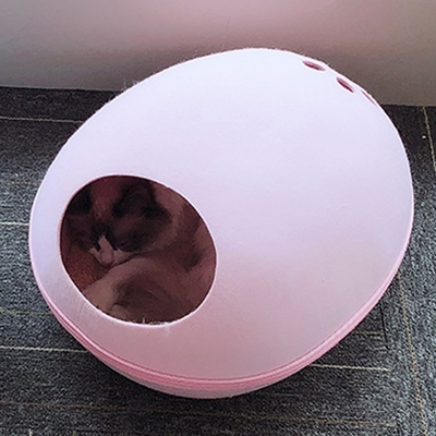 Creative Egg Shaped Insulation Pet House Covered Felt Cat Nest Beds