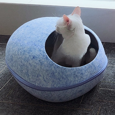 Creative Egg Shaped Insulation Pet House Covered Felt Cat Nest Beds