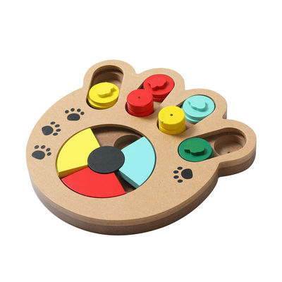 Bite Resistant Claw Shaped Dog Feeding Toy With Wooden Bone