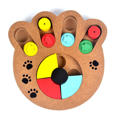Bite Resistant Claw Shaped Dog Feeding Toy With Wooden Bone