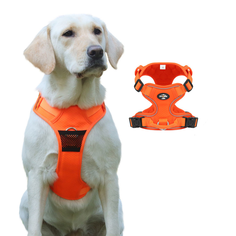 Pet Massage Chest Harness Reflective Breathable Mesh Vest Style For Small Medium And Large Dogs